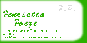 henrietta pocze business card